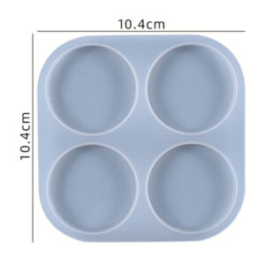 Molde de 4 bases redondas de 4,4cm de diámetro