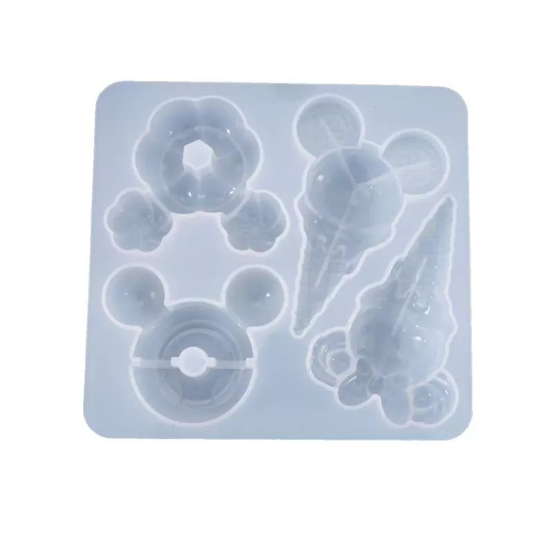 Cómo elegir moldes de silicona para resina con formas de helado: Guía definitiva para crear piezas únicas 1 Molde silicona donuts y helado de Mickey Mouse