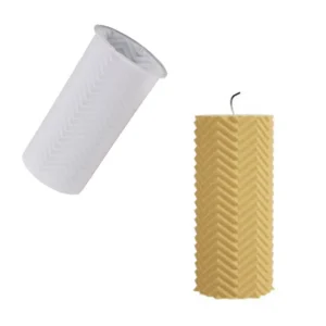 Molde de silicona rayada para vela decorativa