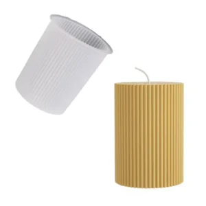 Molde de Silicona a Rayas  para Velas Refinadas