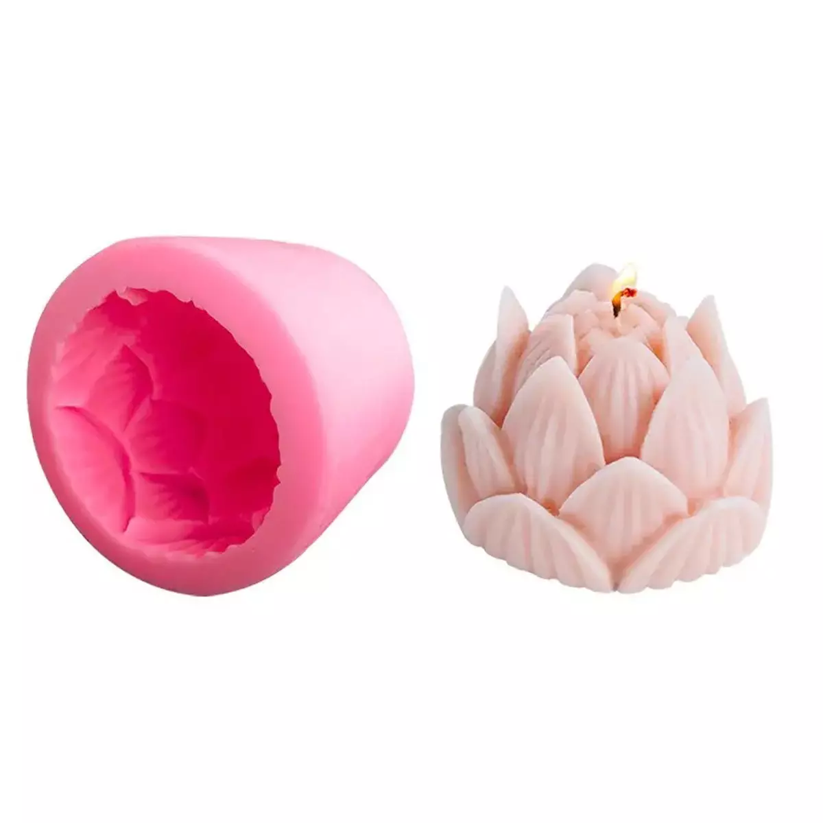 Cómo elegir molde rectangular para jabones artesanales: encuentra el diseño perfecto para tus creaciones 2 Molde Flor de Loto