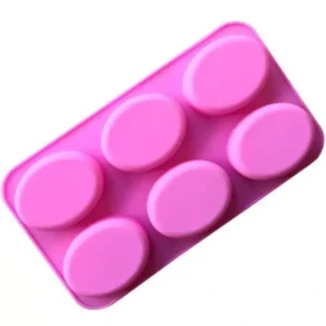 Molde 6 pastillas de jabón ovaladas