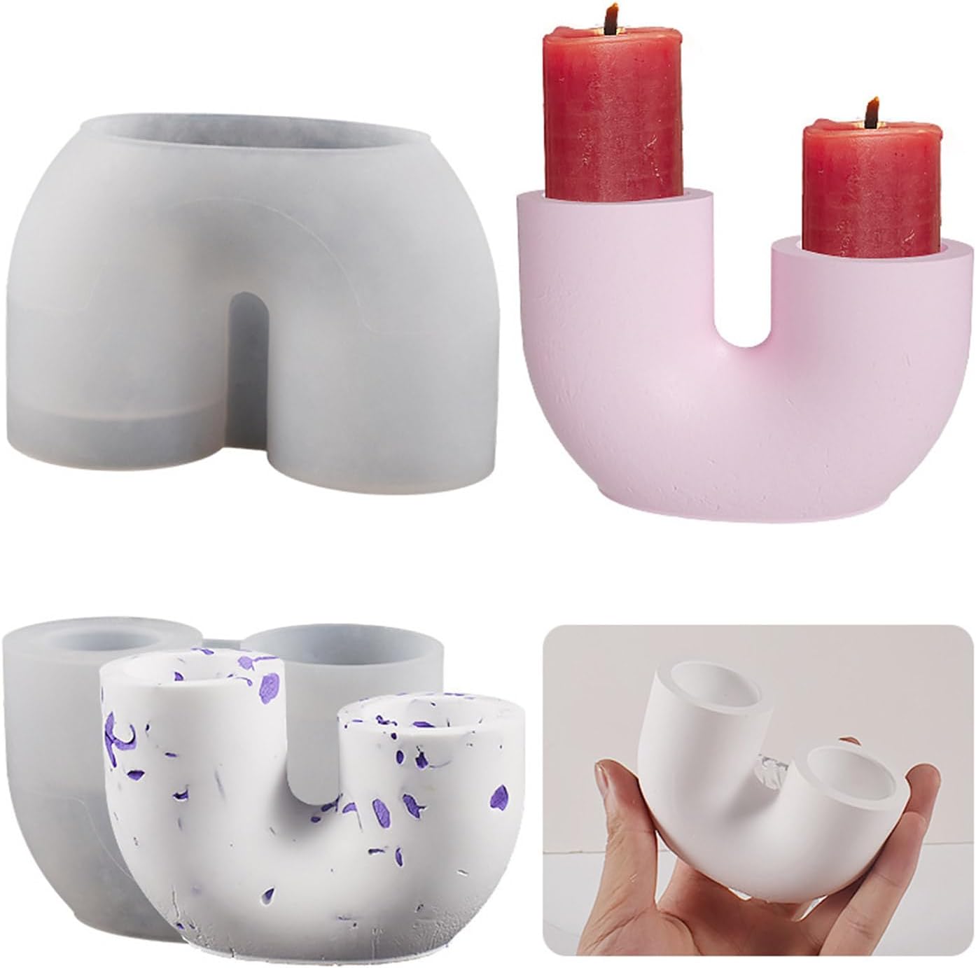 Cómo elegir molde portavelas resina: guía completa para crear portavelas profesionales en casa 1 Molde porta velas DUO redondo
