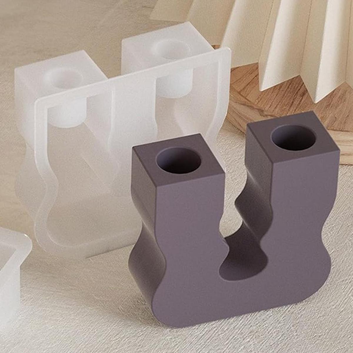 Cómo elegir molde de silicona para portavelas decorativos: guía para crear piezas únicas y funcionales 1 Molde para velas DUO