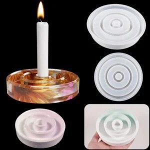 Molde porta vela espiral