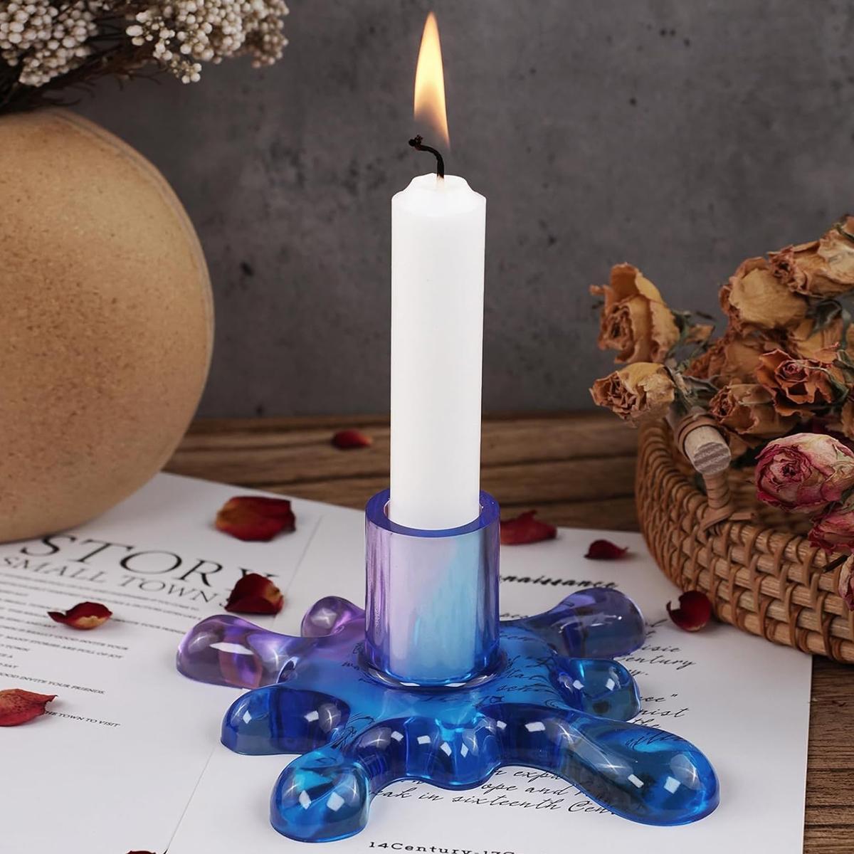 Cómo elegir molde portavelas resina epoxi: guía para crear piezas decorativas únicas 1 Molde porta velas Splash