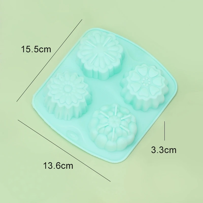 Cómo elegir moldes de silicona para jabones artesanales: guía definitiva para acertar desde tu primer proyecto 5 Molde de silicona flores 4 cavidades, molde para jabón, velas y resina