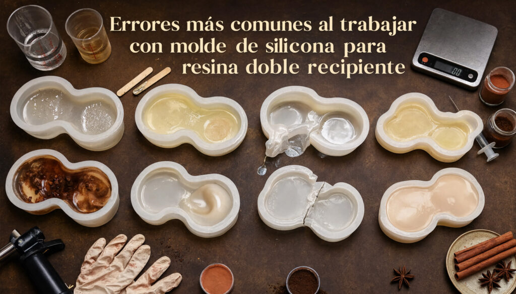 Errores más comunes al trabajar con molde de silicona para resina doble recipiente: consejos y soluciones 16 Errores molde doble resina