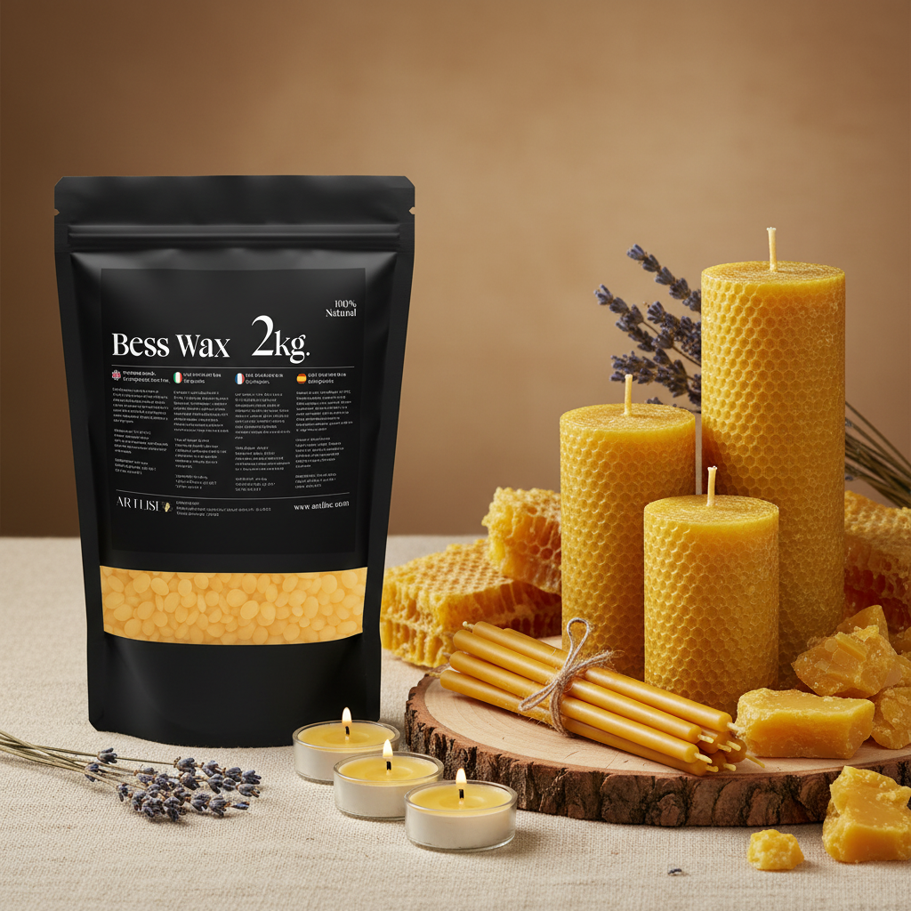 Cómo hacer velas con cera de abeja para velas artesanales: tutorial paso a paso 8 Firefly Gemini Flash ahora hazme una imagen publicitaria con una representacion del producto junto a su ac 508378 1
