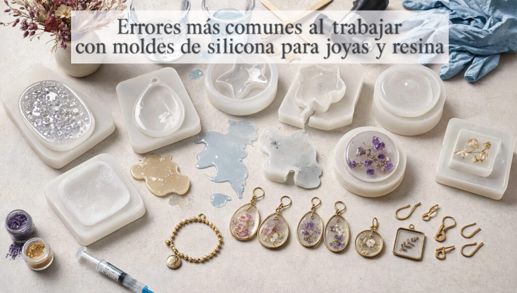 Errores más comunes al trabajar con moldes de silicona para joyas y resina: consejos y soluciones 3 Imagen con titular del post