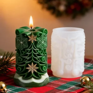 Molde de Vela Navideña “Árbol Elegante”