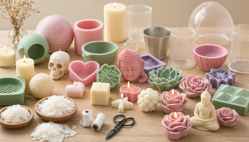 Cómo elegir moldes de silicona para velas: la guía definitiva para crear piezas únicas 58 Muchos moldes diferentes para velas v4