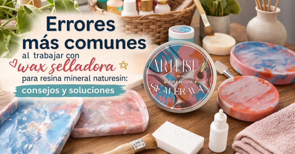 Errores más comunes al trabajar con cera selladora para resina mineral naturesin: consejos y soluciones 28 Portada errores cera selladora Naturesin v2