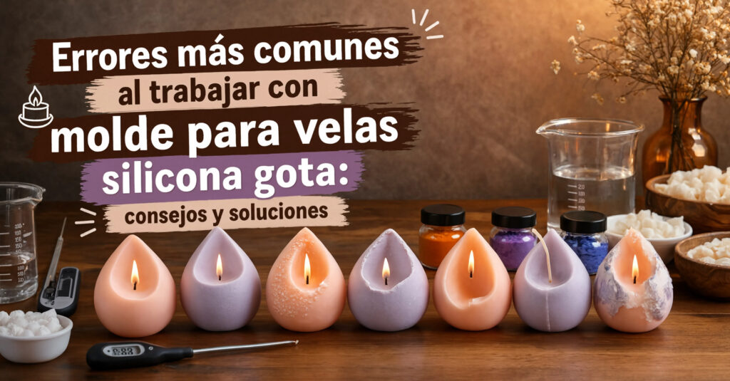 Errores más comunes al trabajar con molde para velas silicona gota: consejos y soluciones 33 Portada errores molde velas gota v2