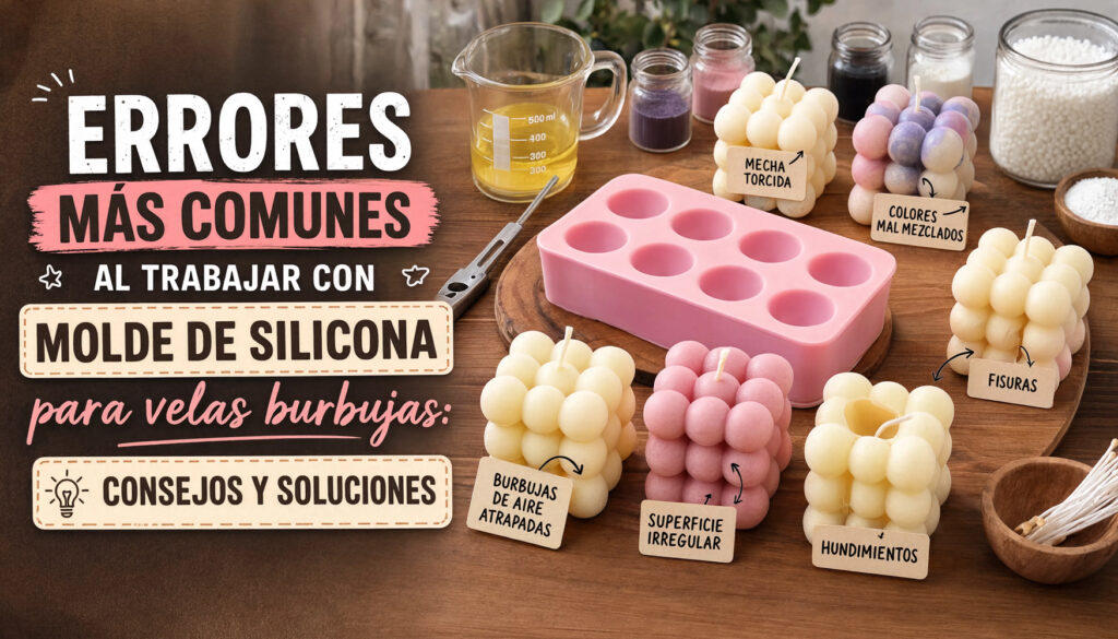 Errores más comunes al trabajar con molde de silicona para velas burbujas: consejos y soluciones 17 Portada errores velas burbujas v2