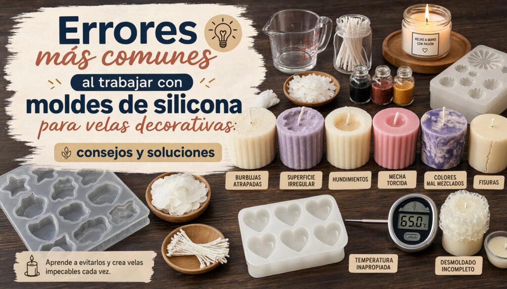 Errores más comunes al trabajar con moldes de silicona para velas decorativas: consejos y soluciones 18 Portada errores velas decorativas