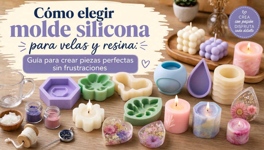 Cómo elegir molde silicona para velas y resina: Guía para crear piezas perfectas sin frustraciones 37 Portada gu a moldes velas y resina v2