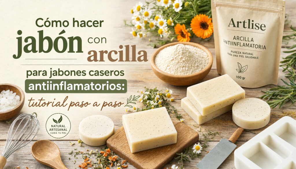 Cómo hacer jabón con arcilla para jabones caseros antiinflamatorios: tutorial paso a paso 5 Portada jab n arcilla blanca antiinflamatoria