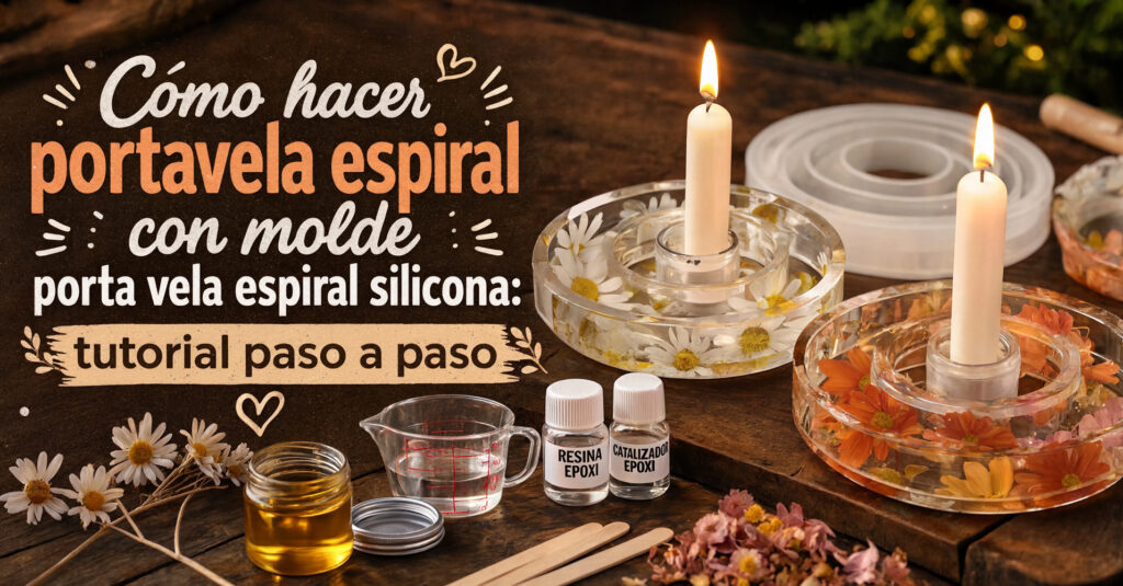 Cómo hacer portavela espiral con molde porta vela espiral silicona: tutorial paso a paso 27 Portada tutorial portavela espiral v2