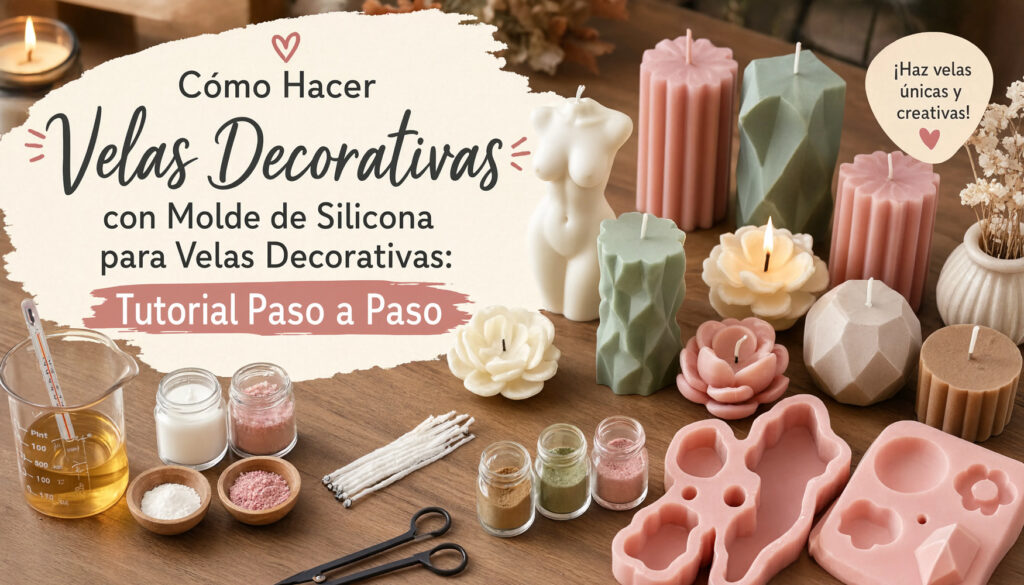 Cómo Hacer Velas Decorativas con Molde de Silicona para Velas Decorativas: Tutorial Paso a Paso 24 Portada tutorial velas decorativas