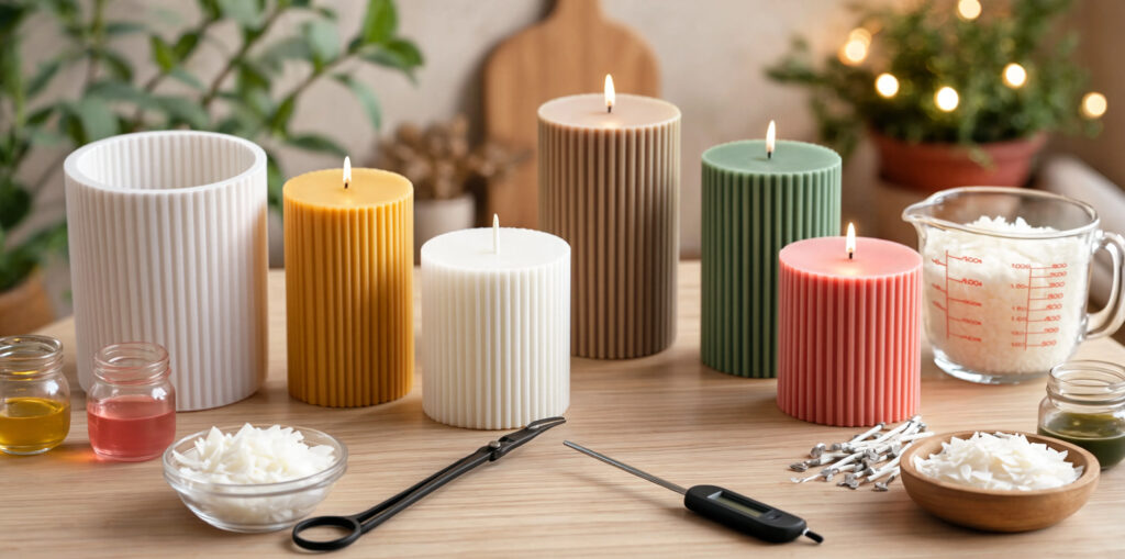 Cómo Hacer Velas Cilíndricas a Rayas con Molde de Silicona para Velas: Tutorial Paso a Paso 19 Tutorial velas cil ndricas a rayas