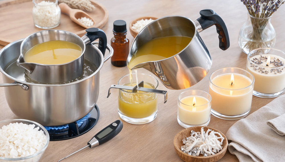 Cómo Hacer Velas Aromáticas con Olla para Derretir Cera Artesanal: Tutorial Paso a Paso 4 Velas arom ticas con olla para cera v2