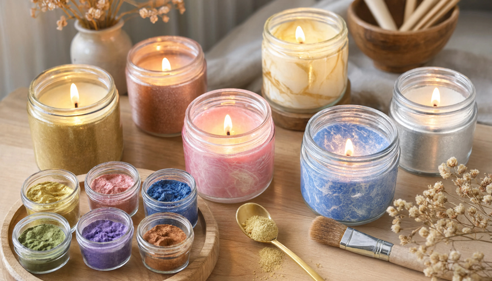 Errores más comunes al trabajar con mica en polvo para velas y jabones artesanales: consejos y soluciones 1 Velas decorativas con mica en polvo