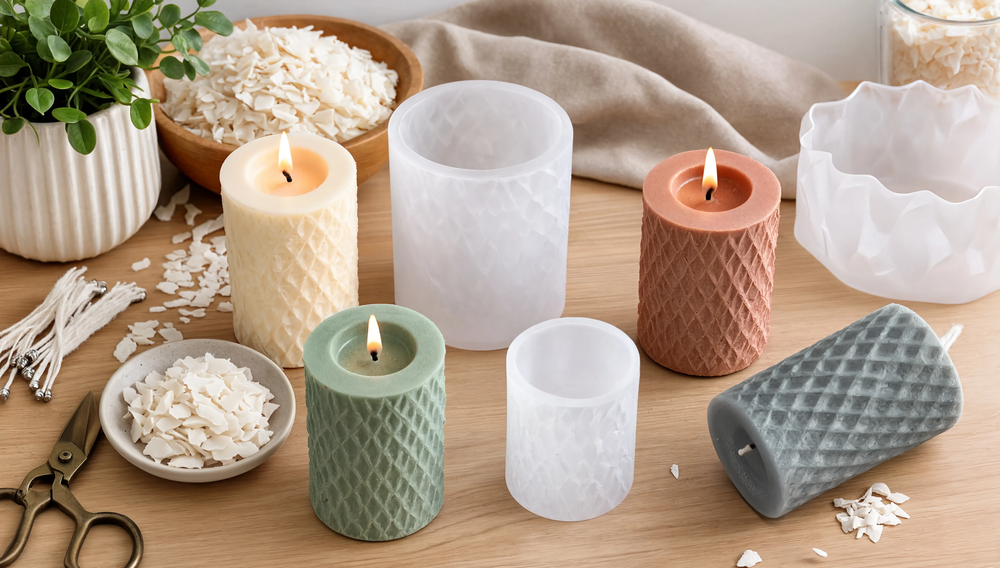 Cómo elegir molde cilíndrico para velas: guía práctica para crear velas perfectas 46 Velas y molde de rombos