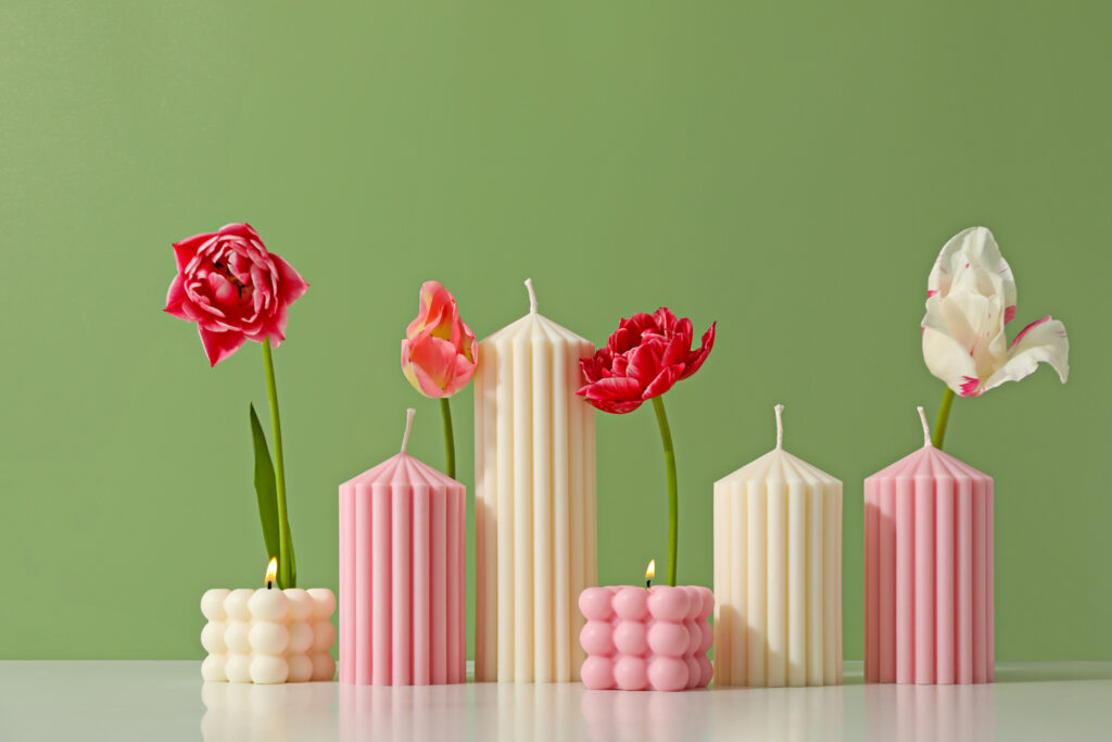 Cómo Hacer Velas con Moldes para Velas Artesanales: Tutorial Paso a Paso 8 bright flowers arranged in candles create a vibran 2026 03 25 09 55 15 utc